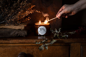 Vintage Leather xl Soy candle by Mabel + meg
