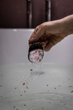 Load image into Gallery viewer, mabel + meg bath salt poured into bath